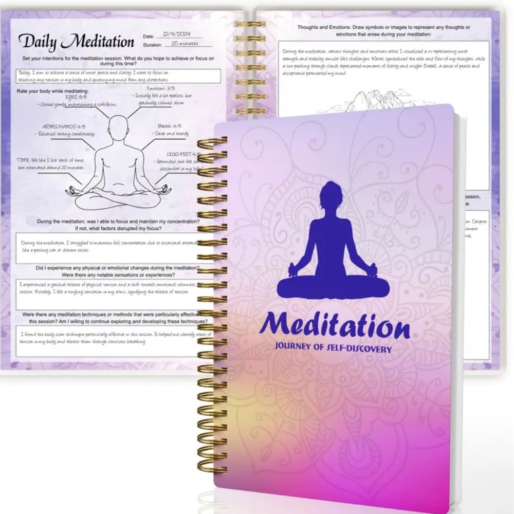 Meditation Journal Of Self Discovery Guided Mindfulness Stress Reduction Process